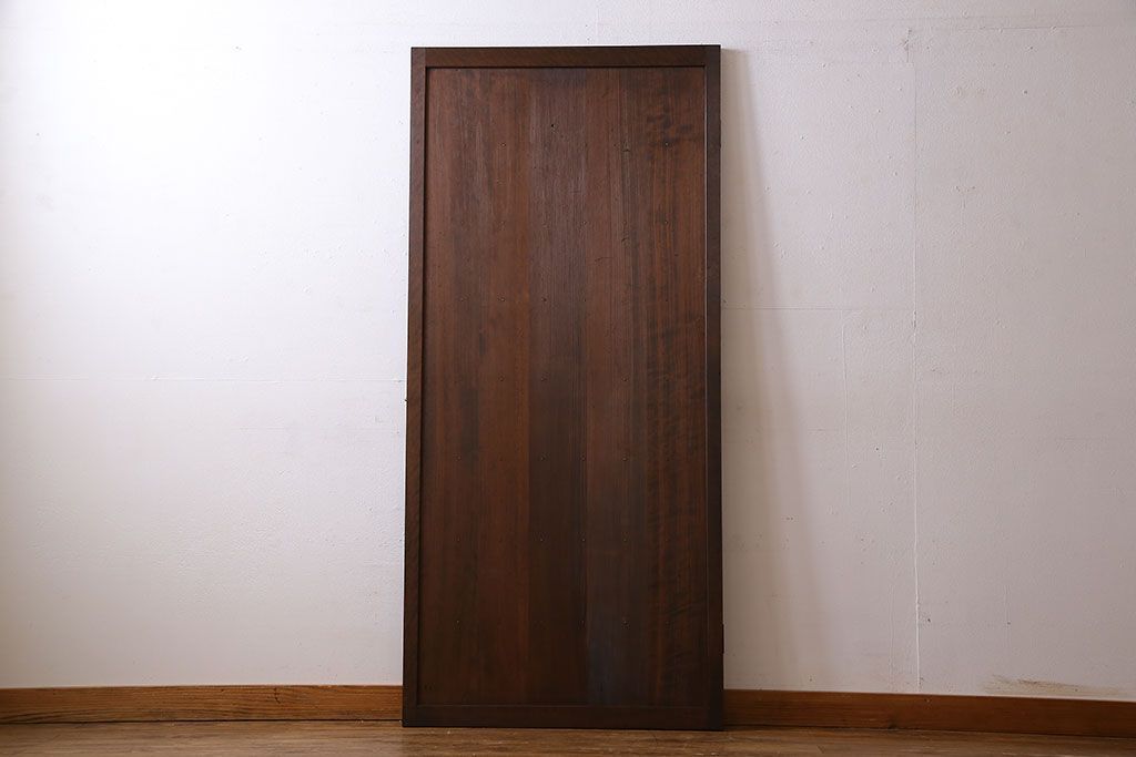 和製アンティーク　マス目格子　柾目が上品で美しいドア(きつね格子、狐格子、木製扉、建具)