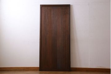 和製アンティーク　マス目格子　柾目が上品で美しいドア(きつね格子、狐格子、木製扉、建具)