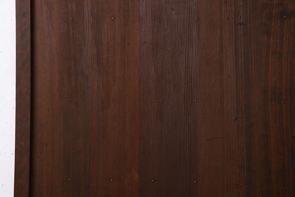 和製アンティーク　マス目格子　柾目が上品で美しいドア(きつね格子、狐格子、木製扉、建具)