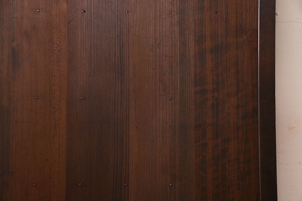 和製アンティーク　マス目格子　柾目が上品で美しいドア(きつね格子、狐格子、木製扉、建具)