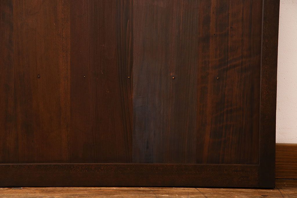 和製アンティーク　マス目格子　柾目が上品で美しいドア(きつね格子、狐格子、木製扉、建具)