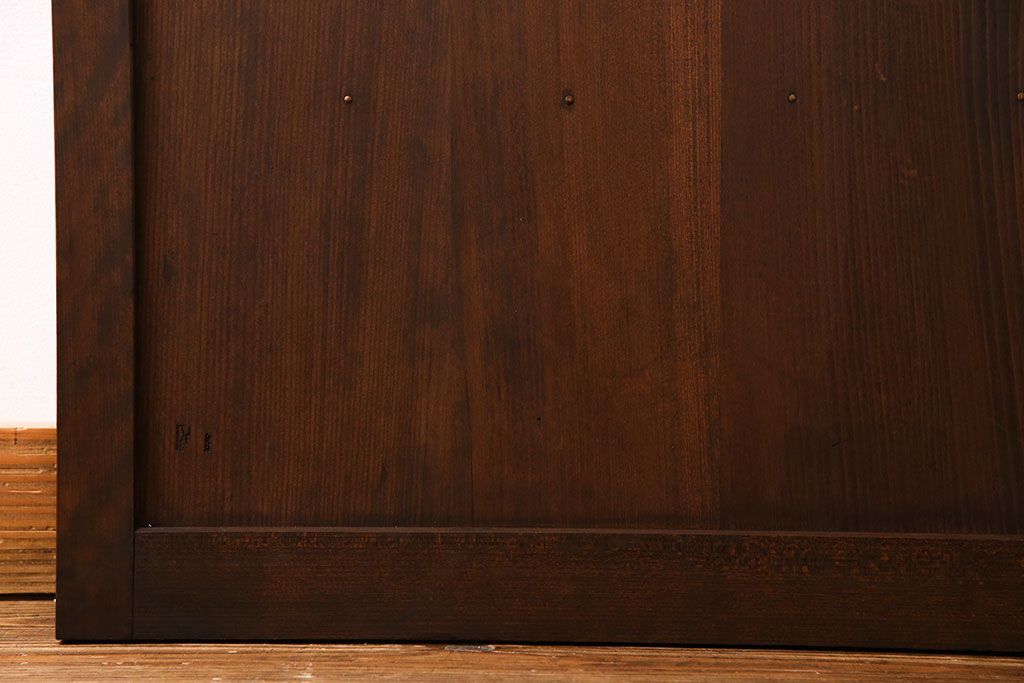 和製アンティーク　マス目格子　柾目が上品で美しいドア(きつね格子、狐格子、木製扉、建具)