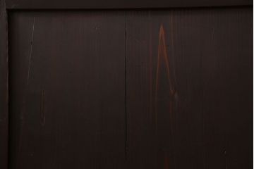 和製アンティーク　格子の帯がアクセントのシンプルな格子帯戸(引き戸、仕切り戸、建具)2枚組