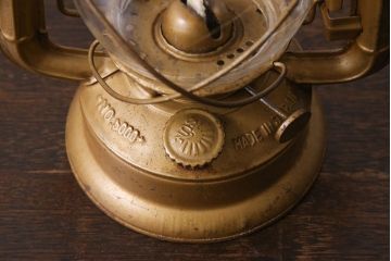 アンティーク雑貨　昭和レトロ　日本製　味わい深い風合いのオイルランプ(照明、ディスプレイ雑貨)