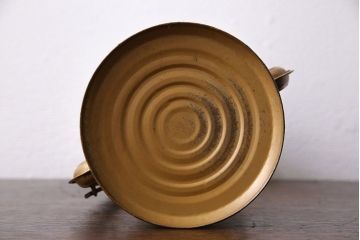 アンティーク雑貨　昭和レトロ　日本製　味わい深い風合いのオイルランプ(照明、ディスプレイ雑貨)