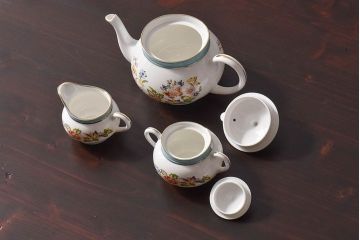 イギリスビンテージ　AYNSLEY(エインズレイ) コテージガーデン　ポット3点セット(洋食器)