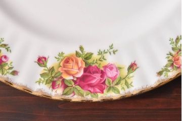 イギリス　Royal Albert(ロイヤルアルバート) オールドカントリーローズ　プレート3枚セット