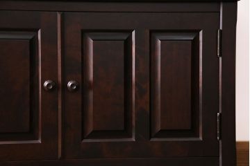 中古　北海道民芸家具　シックな雰囲気漂う四方棚(飾り棚)(定価30万円)