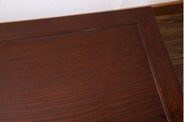 アンティーク家具　和製アンティーク　希少　総ケヤキ材　天板一枚板　漆塗りが美しい座卓(ローテーブル)
