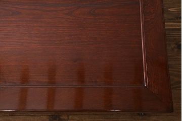 アンティーク家具　和製アンティーク　希少　総ケヤキ材　天板一枚板　漆塗りが美しい座卓(ローテーブル)