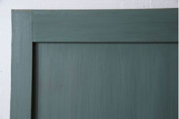 ペイント建具　グリーンカラーがお洒落な格子帯戸1枚(板戸、引き戸)