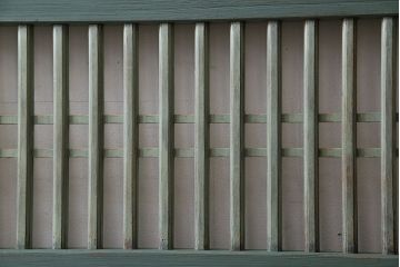 ペイント建具　グリーンカラーがお洒落な格子帯戸1枚(板戸、引き戸)