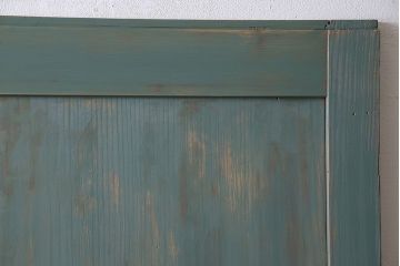 ペイント建具　グリーンカラーがお洒落な格子帯戸1枚(板戸、引き戸)