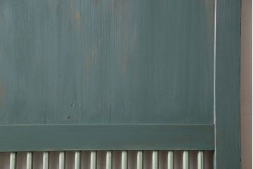 ペイント建具　グリーンカラーがお洒落な格子帯戸1枚(板戸、引き戸)