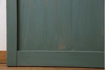 ペイント建具　グリーンカラーがお洒落な格子帯戸1枚(板戸、引き戸)