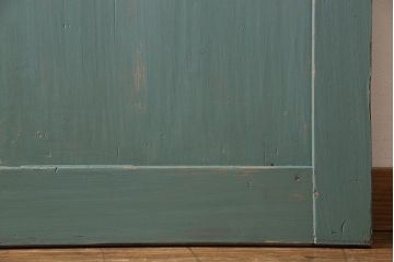 ペイント建具　グリーンカラーがお洒落な格子帯戸1枚(板戸、引き戸)