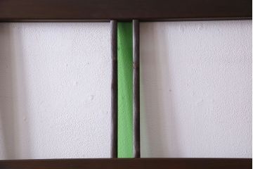 大正ロマン　レトロデザインの色ガラス入りアンティークドア(扉)