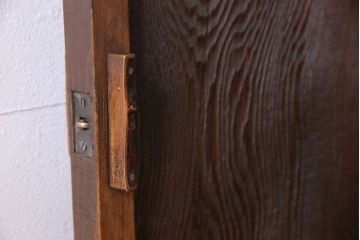 大正ロマン　レトロデザインの色ガラス入りアンティークドア(扉)