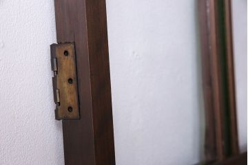 大正ロマン　レトロデザインの色ガラス入りアンティークドア(扉)