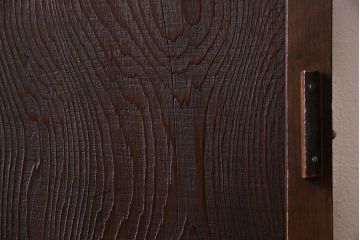 大正ロマン　レトロデザインの色ガラス入りアンティークドア(扉)