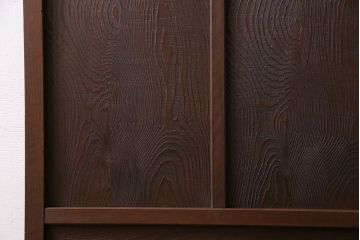 大正ロマン　レトロデザインの色ガラス入りアンティークドア(扉)