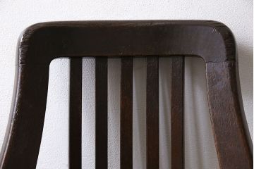 アンティーク家具　大正ロマン　古いナラ材のアンティーク回転椅子(イス、ワークチェア)
