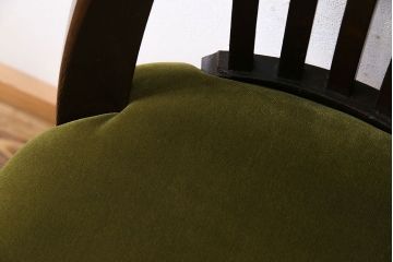 アンティーク家具　大正ロマン　古いナラ材のアンティーク回転椅子(イス、ワークチェア)