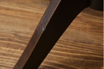 アンティーク家具　大正ロマン　古いナラ材のアンティーク回転椅子(イス、ワークチェア)