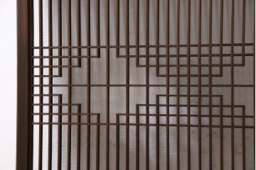 和家具　大振り!昭和期の古い書院欄間(明かり取り、明り取り)