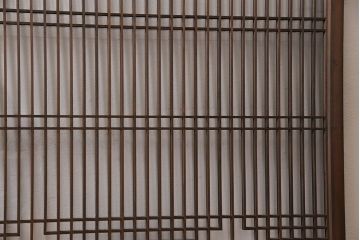 和家具　大振り!昭和期の古い書院欄間(明かり取り、明り取り)