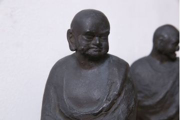 アンティーク雑貨　古民具・骨董　横江嘉純　ブロンズ像(僧侶、坊主、置物)