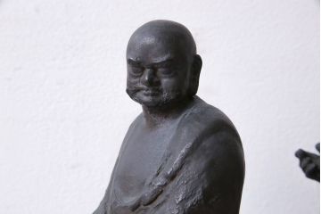 アンティーク雑貨　古民具・骨董　横江嘉純　ブロンズ像(僧侶、坊主、置物)