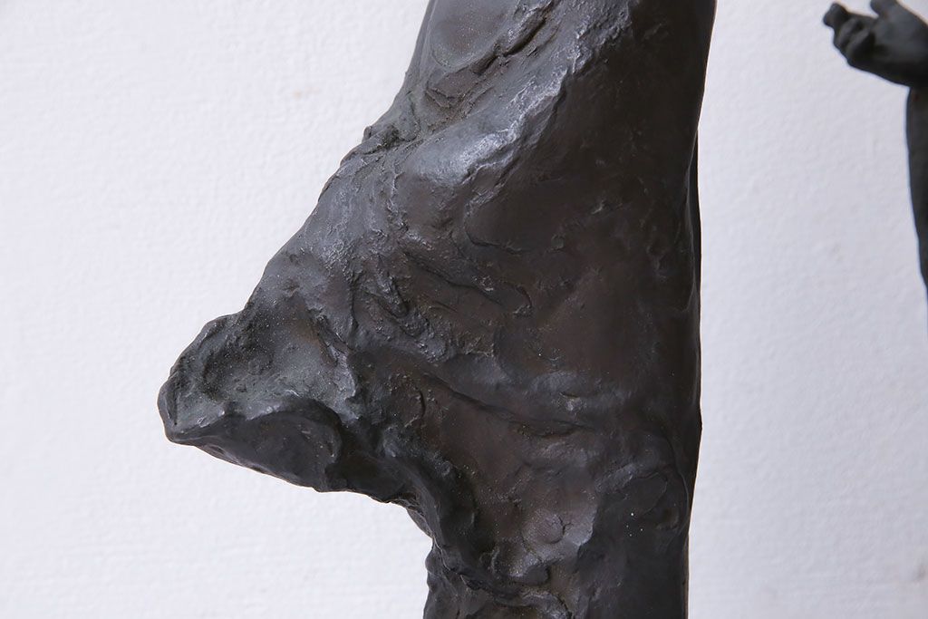 アンティーク雑貨　古民具・骨董　横江嘉純　ブロンズ像(僧侶、坊主、置物)