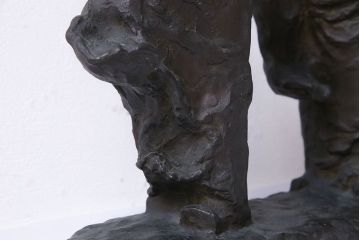 アンティーク雑貨　古民具・骨董　横江嘉純　ブロンズ像(僧侶、坊主、置物)