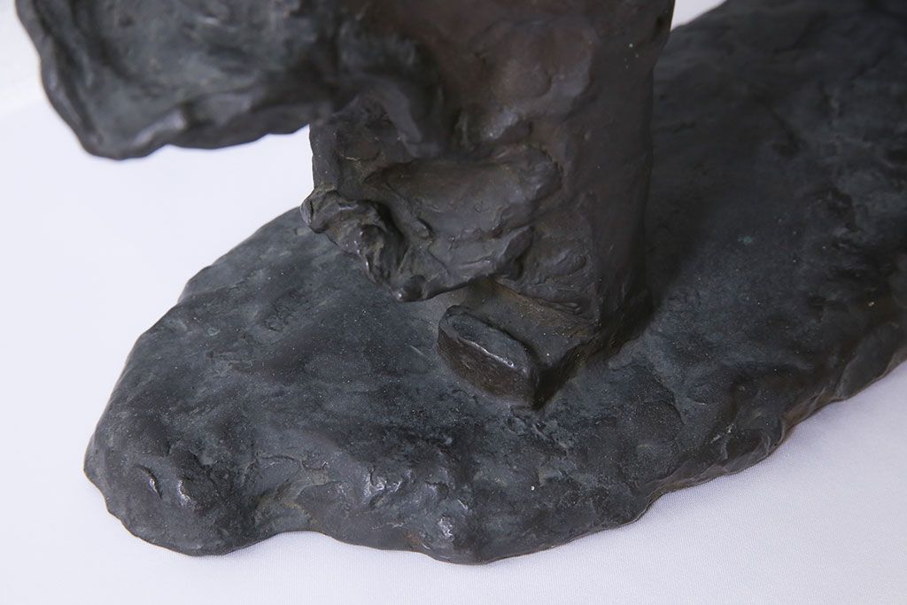 アンティーク雑貨　古民具・骨董　横江嘉純　ブロンズ像(僧侶、坊主、置物)