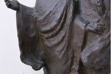 アンティーク雑貨　古民具・骨董　横江嘉純　ブロンズ像(僧侶、坊主、置物)