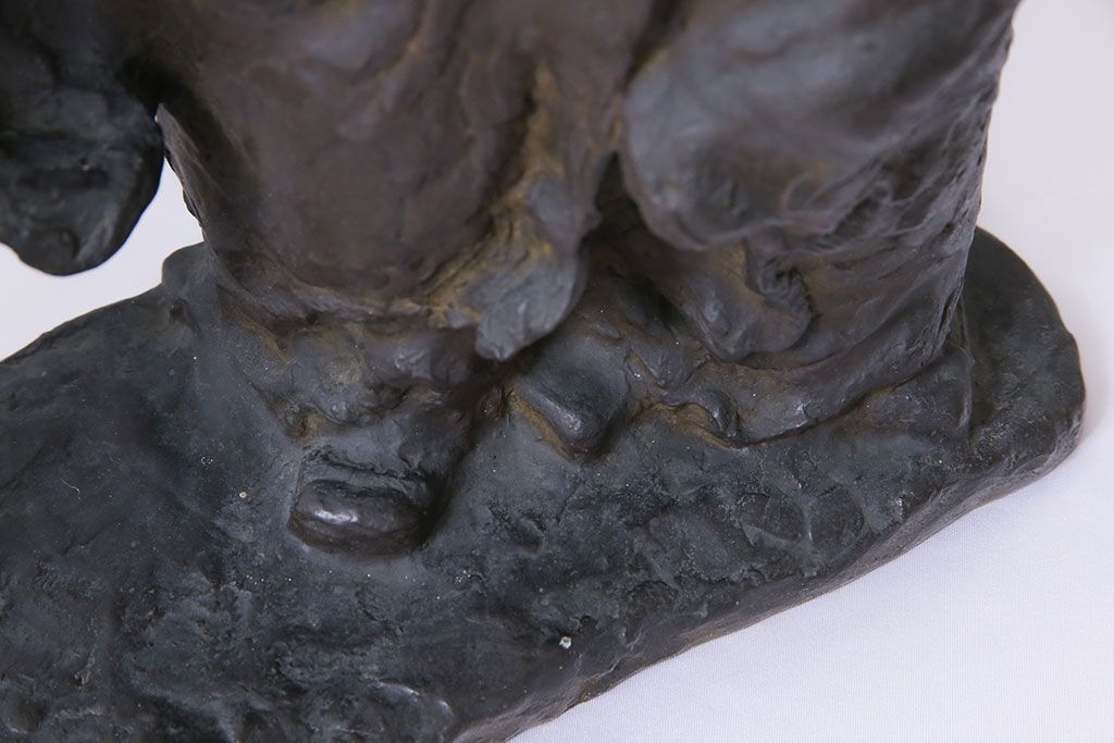 アンティーク雑貨　古民具・骨董　横江嘉純　ブロンズ像(僧侶、坊主、置物)