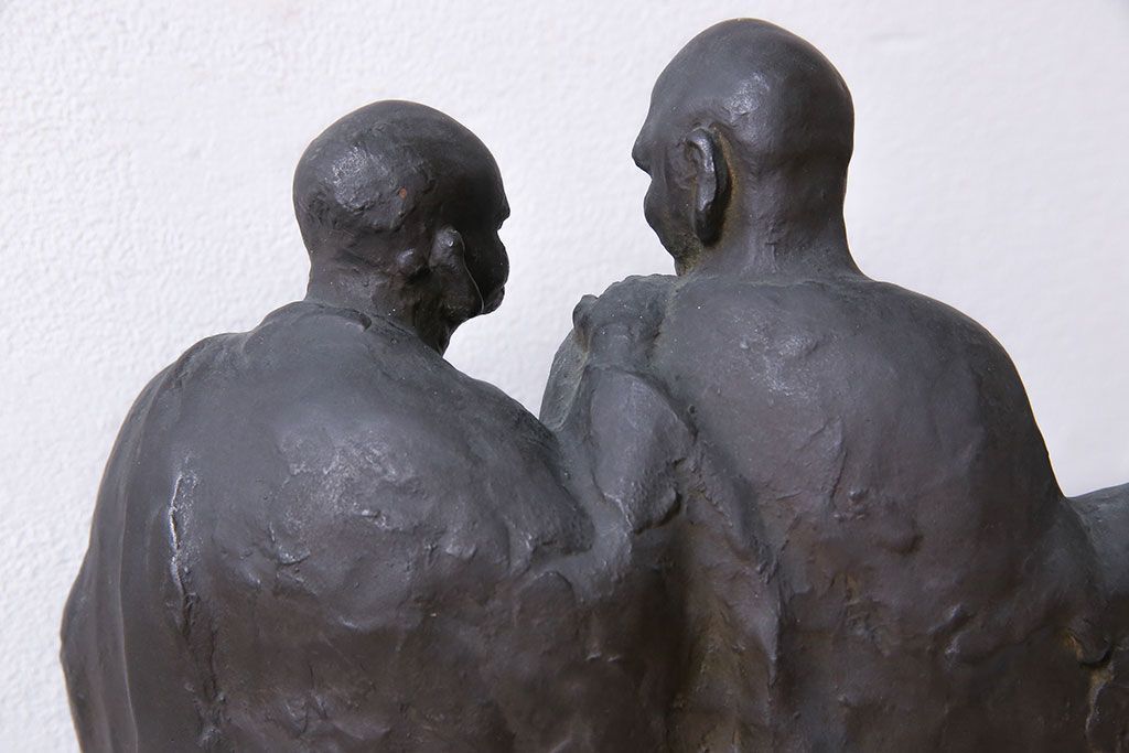 アンティーク雑貨　古民具・骨董　横江嘉純　ブロンズ像(僧侶、坊主、置物)