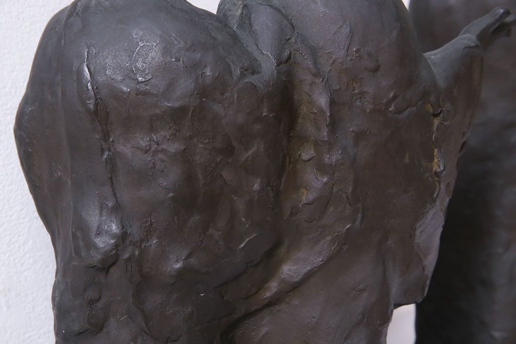 アンティーク雑貨　古民具・骨董　横江嘉純　ブロンズ像(僧侶、坊主、置物)