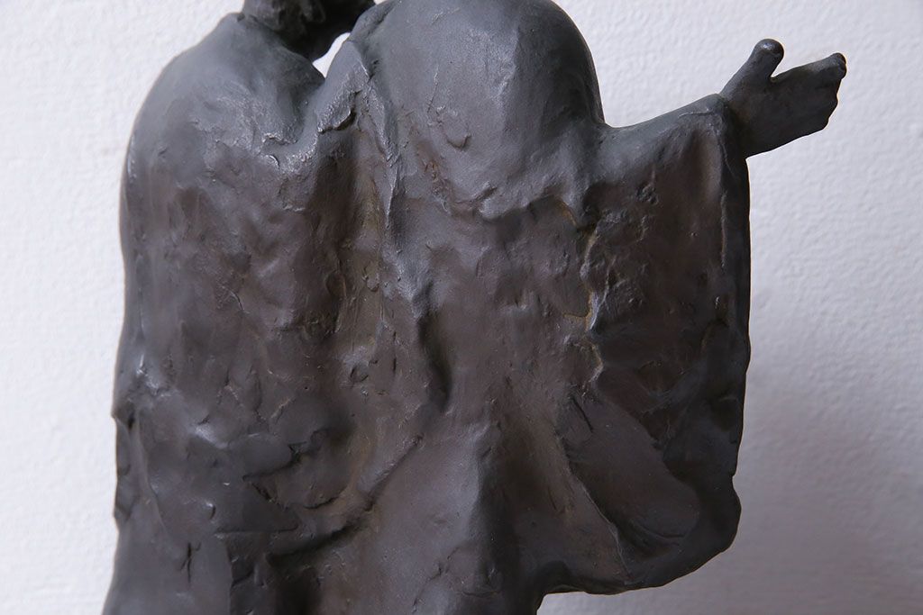 アンティーク雑貨　古民具・骨董　横江嘉純　ブロンズ像(僧侶、坊主、置物)