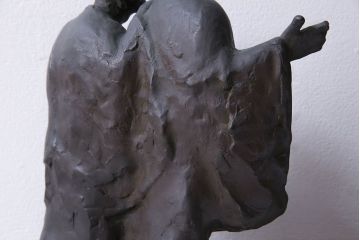 アンティーク雑貨　古民具・骨董　横江嘉純　ブロンズ像(僧侶、坊主、置物)