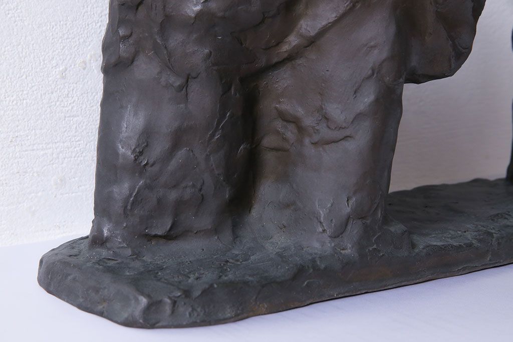 アンティーク雑貨　古民具・骨董　横江嘉純　ブロンズ像(僧侶、坊主、置物)