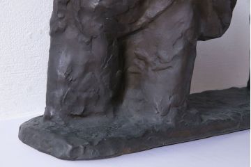 アンティーク雑貨　古民具・骨董　横江嘉純　ブロンズ像(僧侶、坊主、置物)