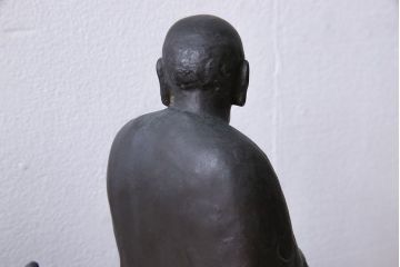 アンティーク雑貨　古民具・骨董　横江嘉純　ブロンズ像(僧侶、坊主、置物)