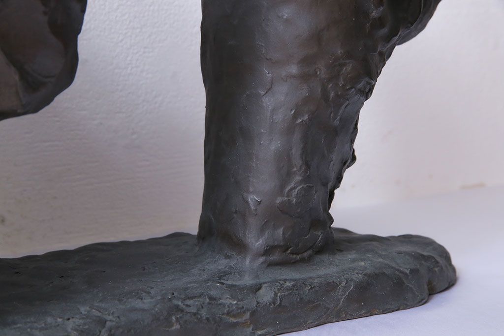 アンティーク雑貨　古民具・骨董　横江嘉純　ブロンズ像(僧侶、坊主、置物)