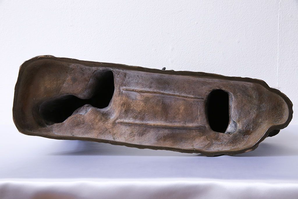 アンティーク雑貨　古民具・骨董　横江嘉純　ブロンズ像(僧侶、坊主、置物)