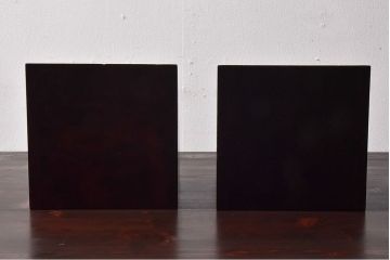 アンティーク雑貨　中古　北海道民芸家具　小さな飾り棚(花台、ディスプレイ台)2個セット