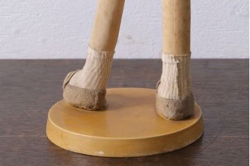 アンティーク雑貨　レトロ　赤いコートがかわらしい文化人形(置物、ディスプレイ雑貨)