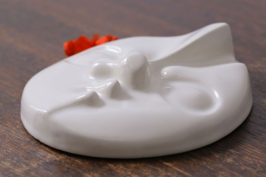 アンティーク雑貨　信楽焼　日本万国博覧会記念「太陽の顔」・外箱付き