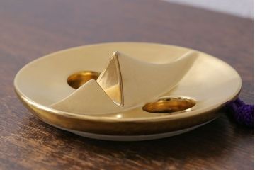 アンティーク雑貨　信楽焼　日本万国博覧会記念「太陽の顔」・外箱付き